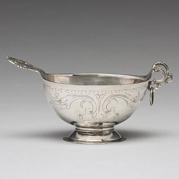 A Swedish 18th century silver brandy-bowl, mark of Johan Rudman, Gävle (1689-1727(1734)).