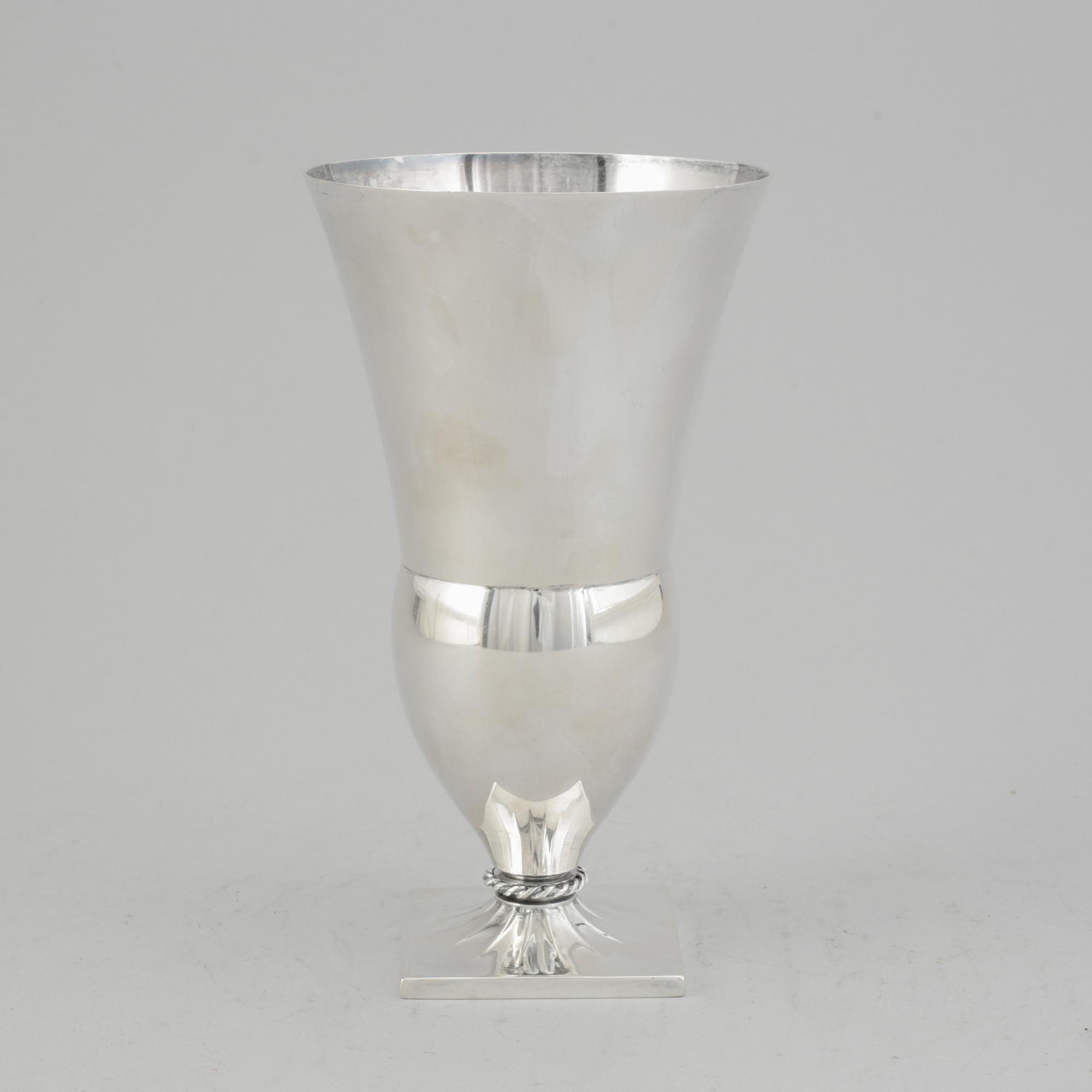 Just Andersen, a silver vase, GAB, Stockholm 1929.