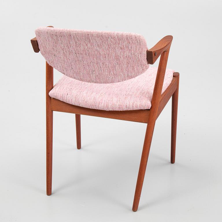 Kai Kristensen six chairs, model 42, Denmark, 1960's.