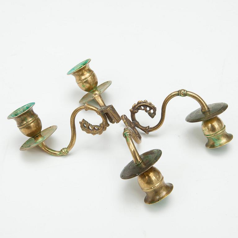 SPEGELLAMPETTER, ett par, gustaviansk stil, 1800-tal.