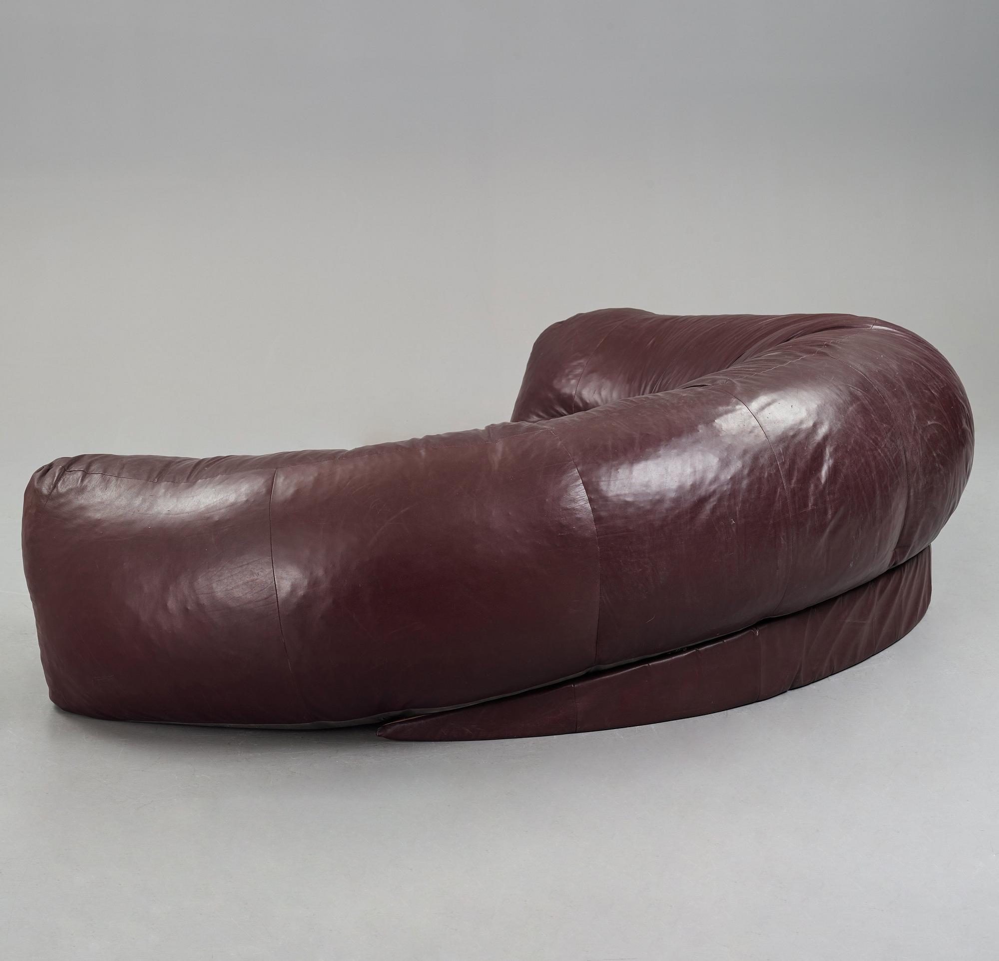 Raphael Raffel, / Raphaël, a "Croissant", sofa, Maison Honoré, Paris 1970's.