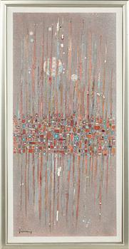 ABDELKADER GUERMAZ, diptyk, oljor på duk, signerade och daterade Paris -65.