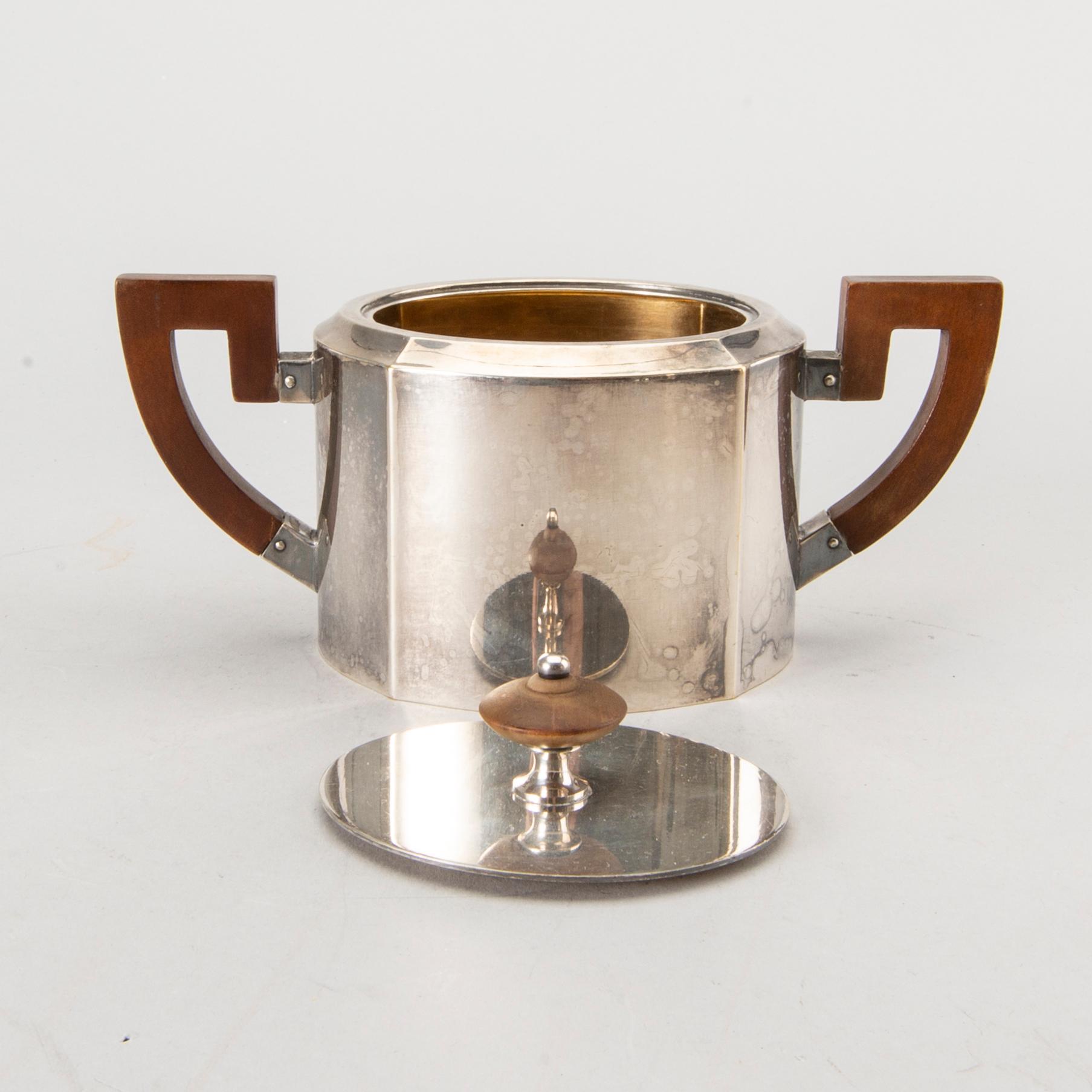 WÜRTTEMBERGISCHE METALLWARENFABRIK (WMF), kaffeservis, 3 delar, nysilver, Tyskland.