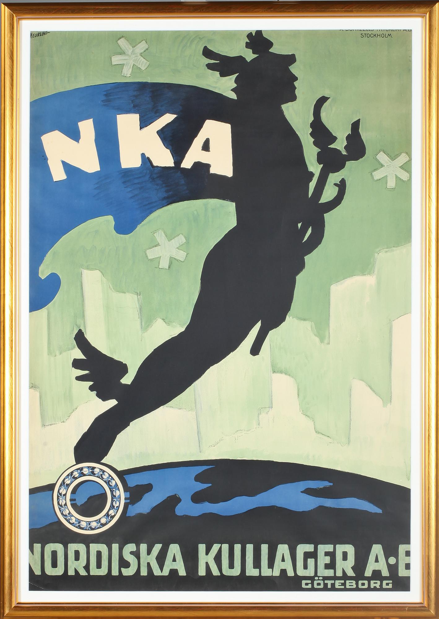 AFFISCH, Nordiska Kullager AB, 1900-tal.