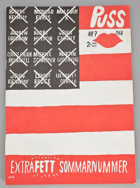 LARS HILLERSBERG, tidningar, 8 st, "Puss".