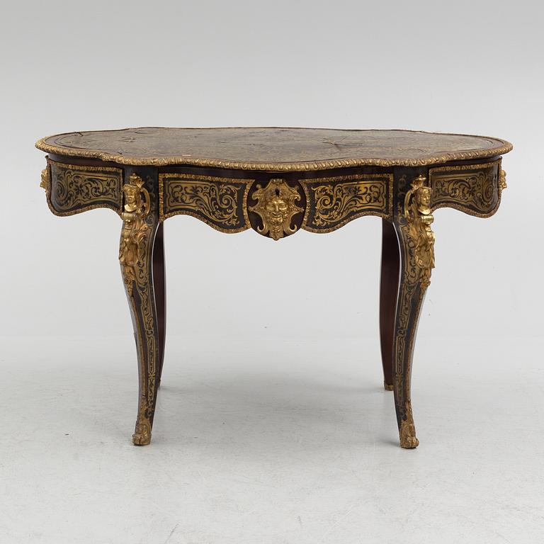 A Boulle style desk, second half of the 19th Century.