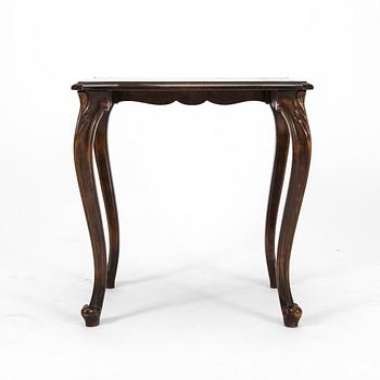 SATSBORD, 2-delat, Chippendale-stil, 1930-tal.