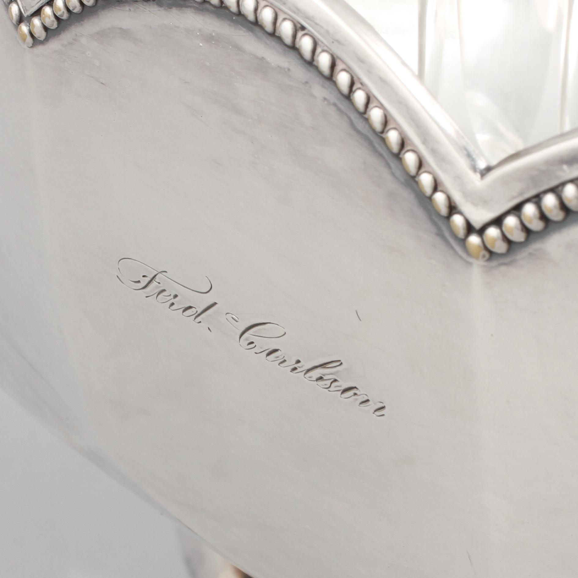 JARDINJÄR, nysilver och glas, 1900-talets första kvartal.