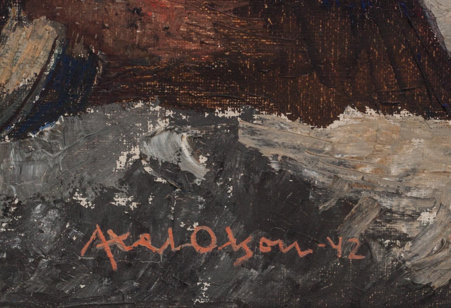 AXEL OLSON, olja på duk, signerad och daterad -42.