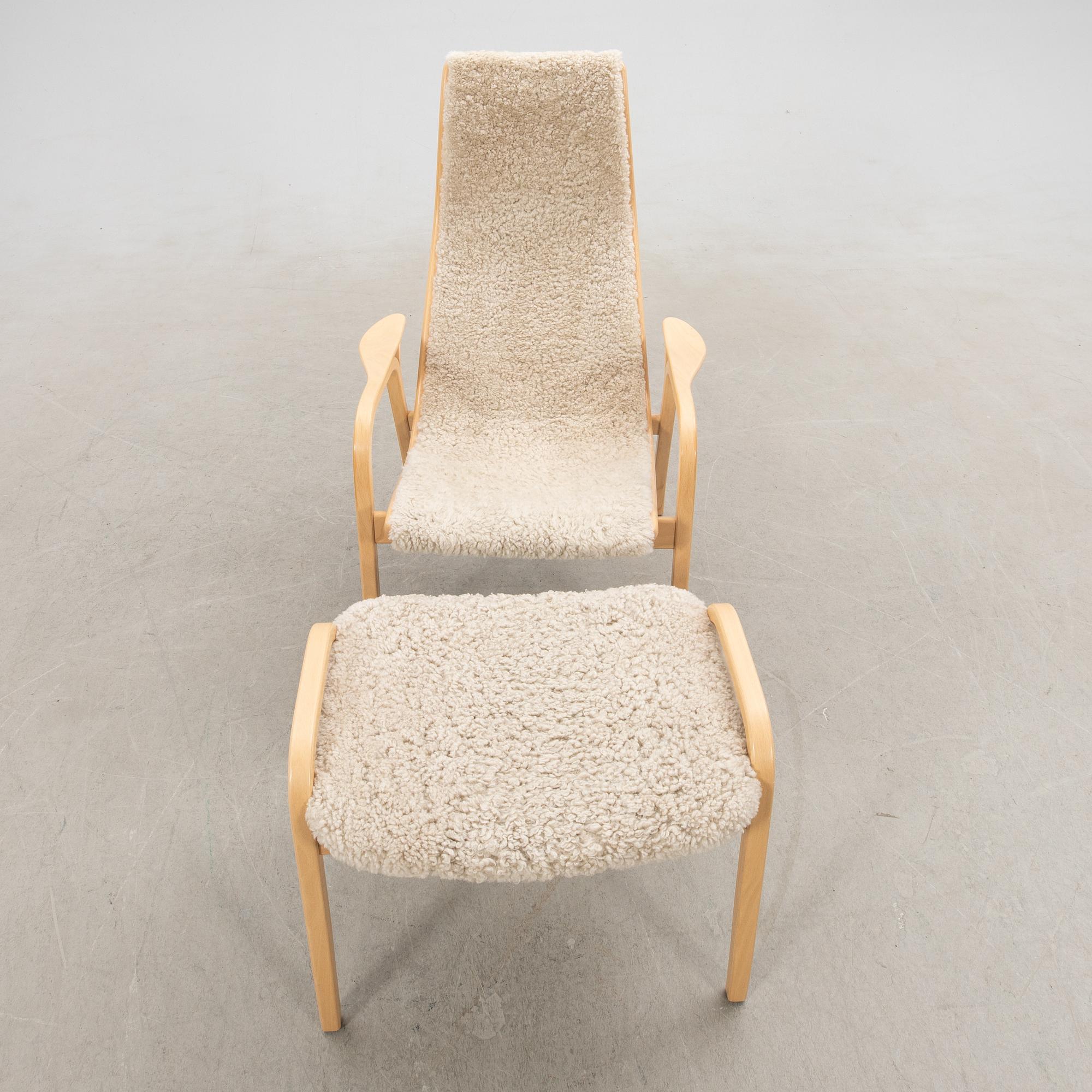 Yngve Ekström, armchair with footstool, "Lamino", Swedese.