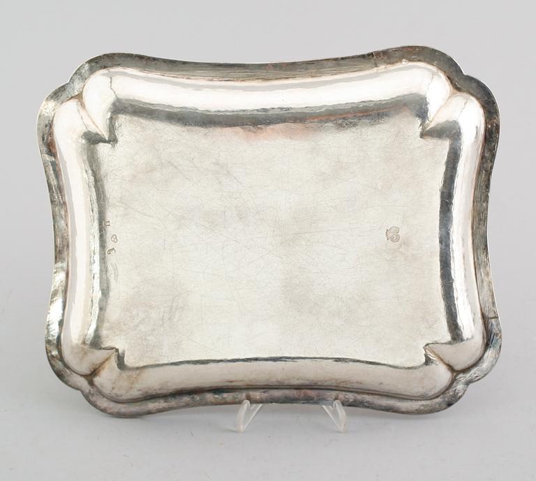 A Swedish 18th century silver dish, marks of  Jonas Thomasson Ronander, Stockholm 1778.