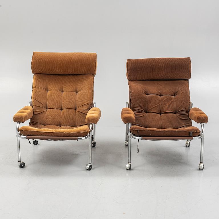 Jan-Eric Bengtsson, a pair of armchairs, "Häger", IKEA, 1970s.