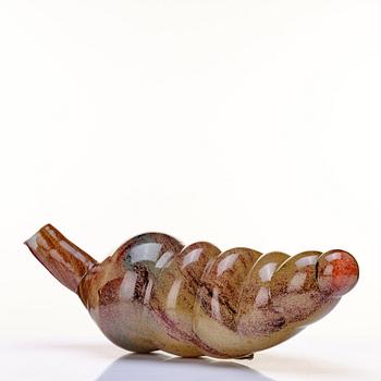 glasskulptur, "Utan titel" på bronsställ, 1998.