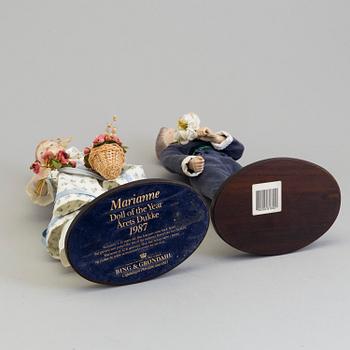 a pair of dolls, Bing och Gröndahl, late 20th century.