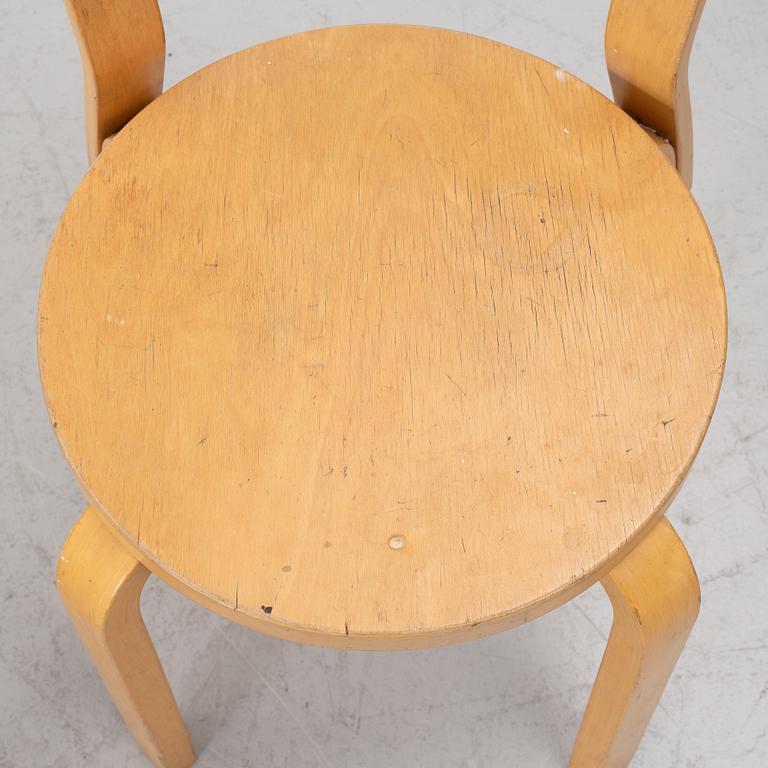 Alvar Aalto, Four model 68 chairs, Artek, Finland.