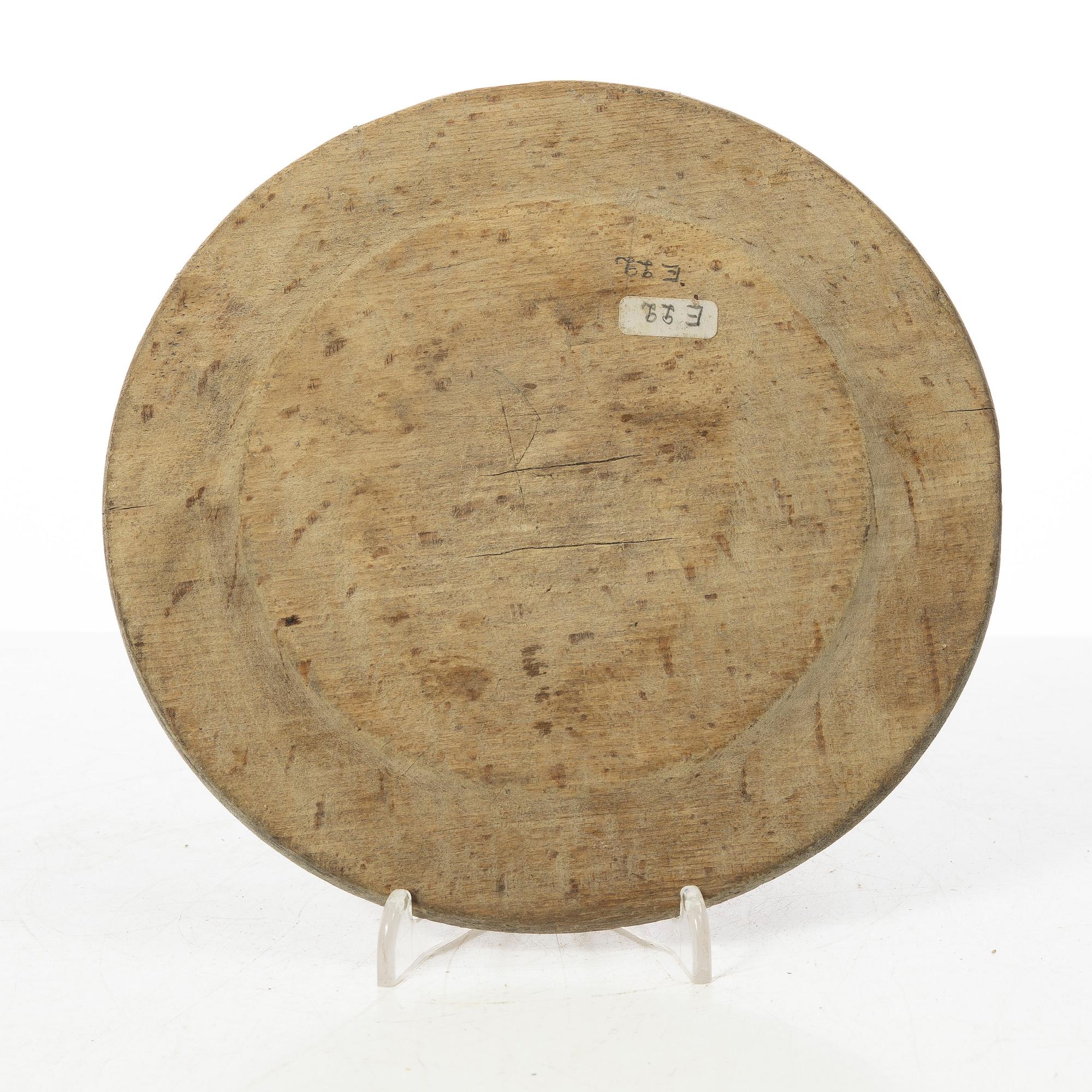 Wooden discs, 7 pcs. Folk art, 19th century.