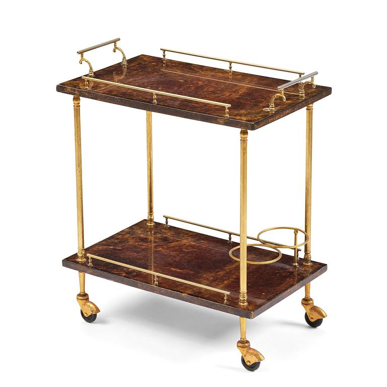 Aldo Tura, a serving trolley, Milan, Italy, 1960s-70s.