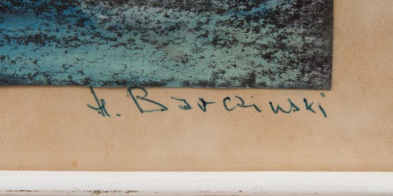 HENRYK BARCZINSKI, pastellipaperille, signeerattu.