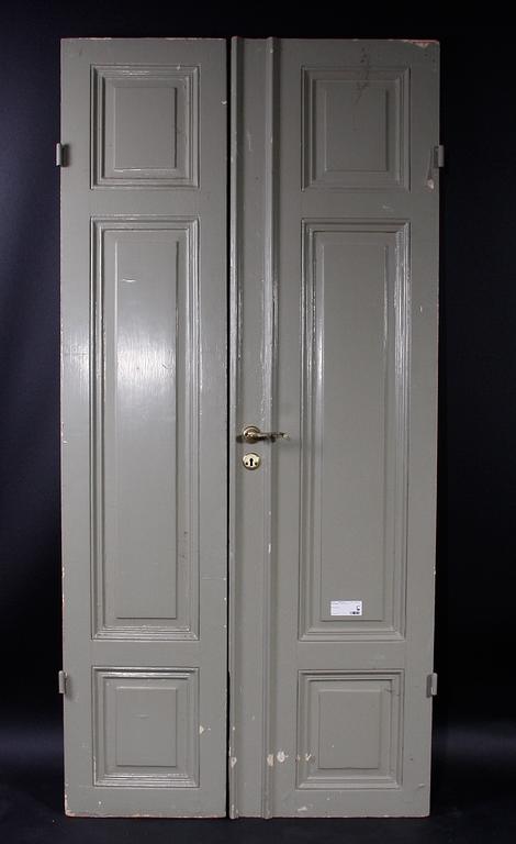 DUBBELDÖRR, 1870-tal.  Proveniens: Berns Salonger.