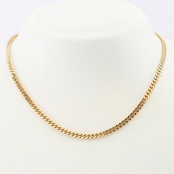 Halsband 18K guld pansarlänk, Balestra Italien.