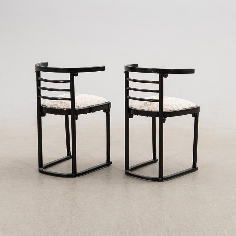Josef Hoffmann, attributed to, Attributed armchairs, a pair from the first half of the 20th century.
