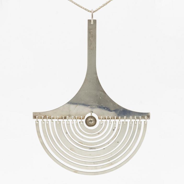 Tapio Wirkkala, Pendant "Crescent moon", sterling silver, NW Finland 1973.