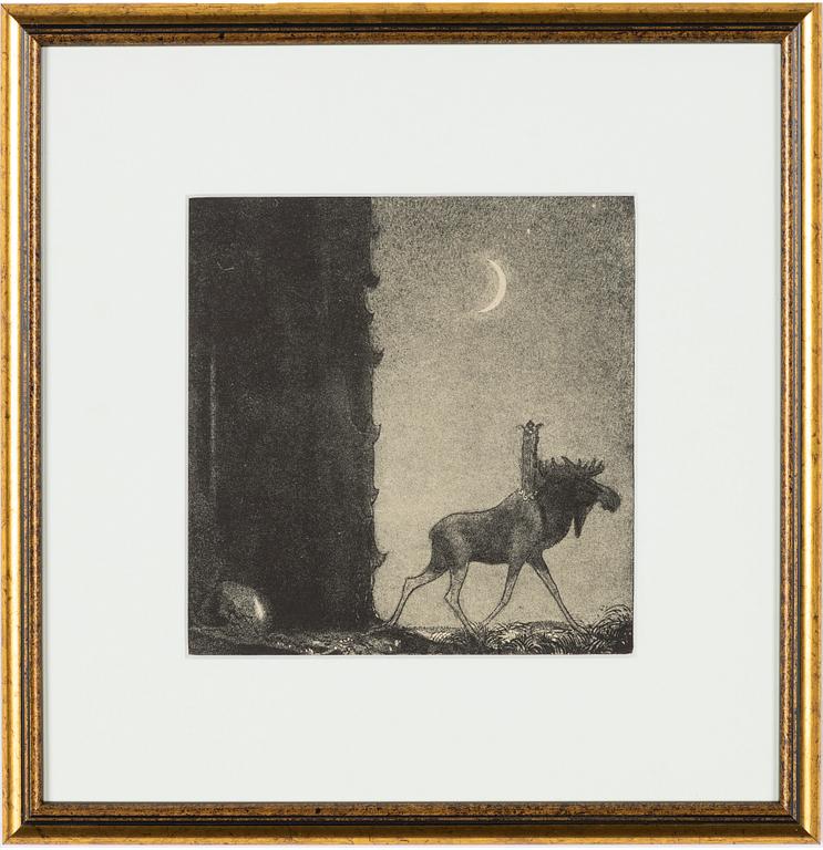 John Bauer, "Tuvstarr rider på Skutt".