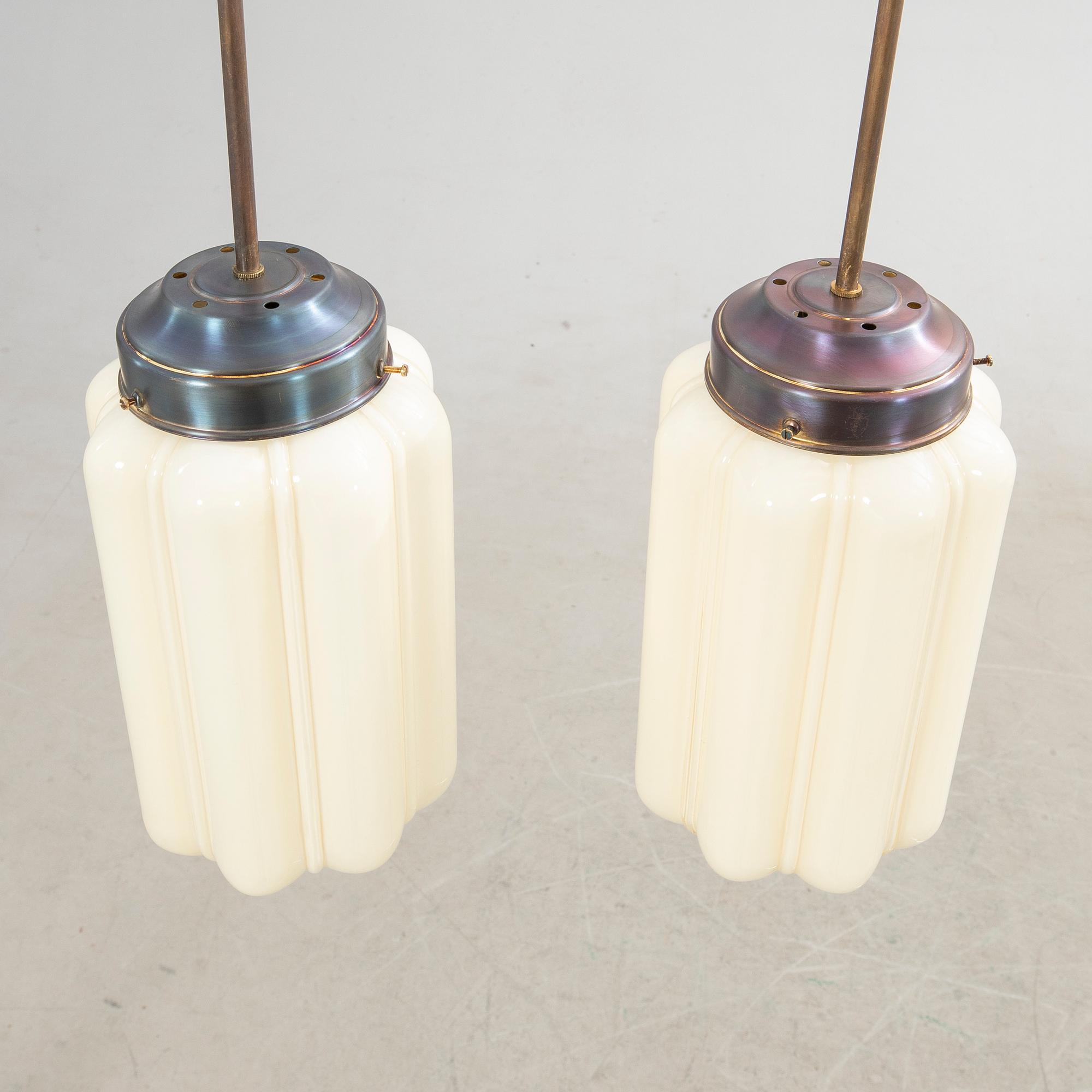 Ceiling lamps, a pair, Art Deco.