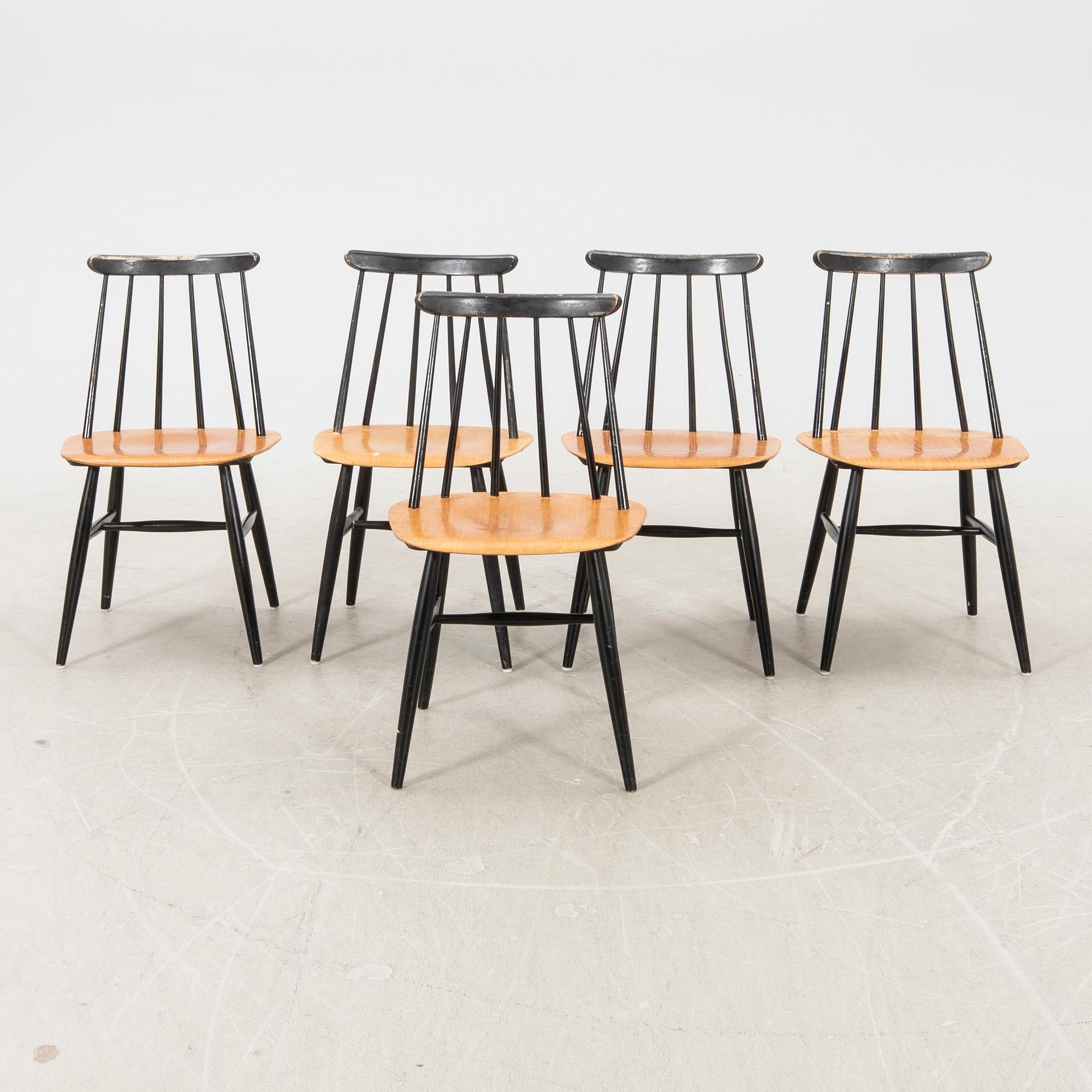 Ilmari Tapiovaara, chairs, 5 pcs "Fanett", Edsbyverken, 1960s.
