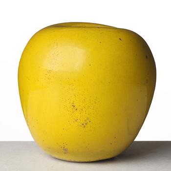 Hans Hedberg, a faience sculpture of an apple, Biot, France.