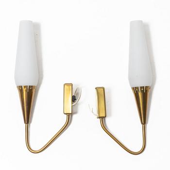 Harald Notini, Vägglampor, ett par, modell 8831, Böhlmarks, 1950-tal.