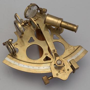 a brass sextant by Stanley London 1890.