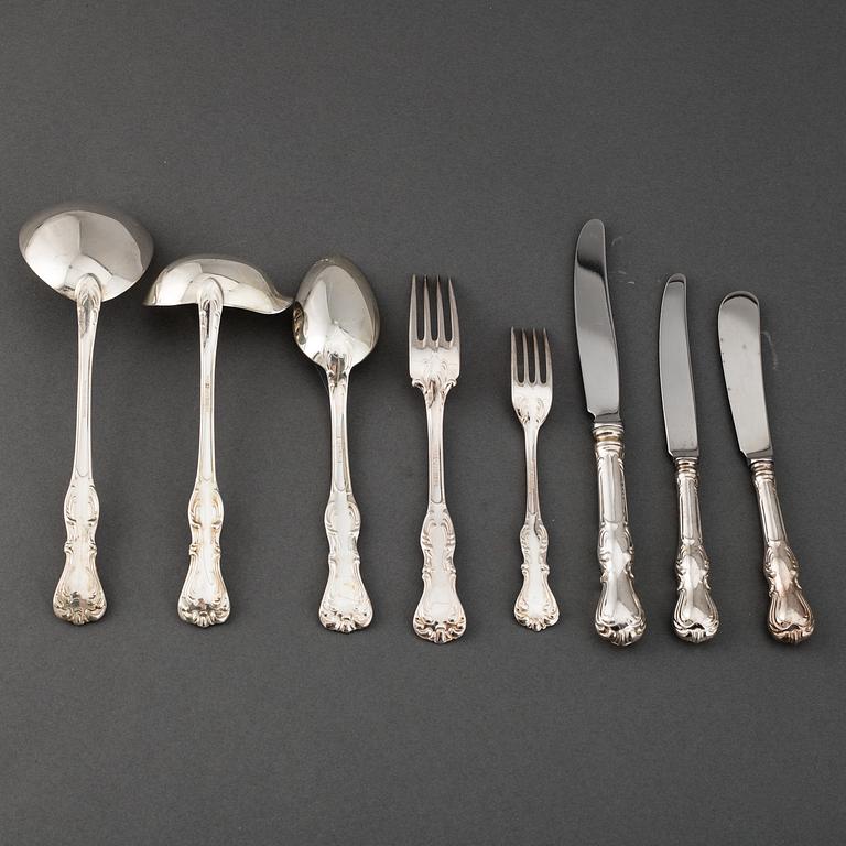 GAB, a part 'Prins Albert' silver cutlery, Stockholm, 1980/90s (64 pieces).