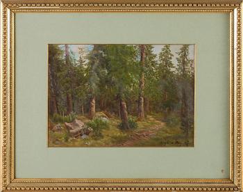 VIRGINIA LARSSON, olja på pannå, signerad och daterad -87.