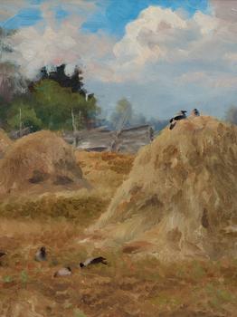 Bruno Liljefors, Crows on the field.