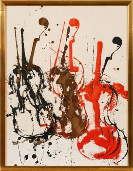 Fernandez Arman · FERNANDEZ ARMAN, litograph in colours, signed and numbered 53/100.