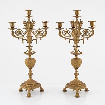 A pair of candelabras, second half of the 20th Century.