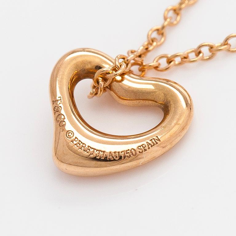 Tiffany & Co, Elsa Peretti, kaulakoru, "Open Heart", 18K ruusukultaa.