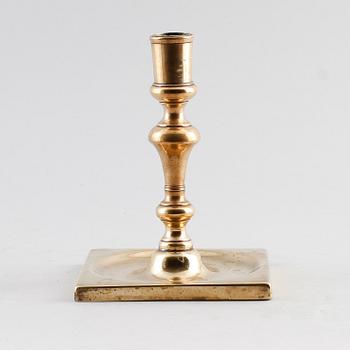 LJUSSTAKE, brons, 1600-/1700-tal.