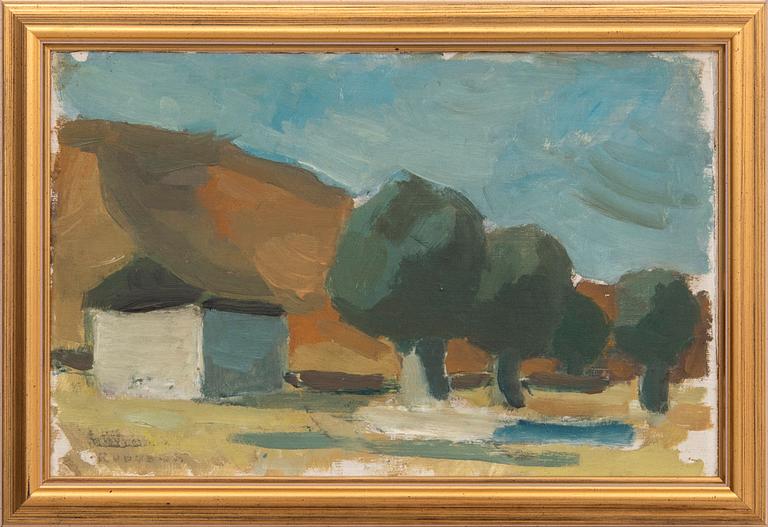 Gustav Rudberg, Landscape with Trees and Houses.