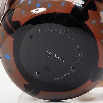 Gunnar Cyrén, skål, graal, glas, Orrefors 1992.