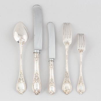 Cutlery set, 10 pieces, silver 800/1000, Bruckmann & Söhne, Germany, early 20th Century.