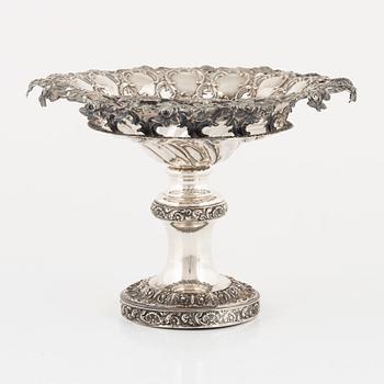 A Swedish Rococo-Revival Silver Bowl, mark of Gustaf Möllenborg, Stockholm 1842.