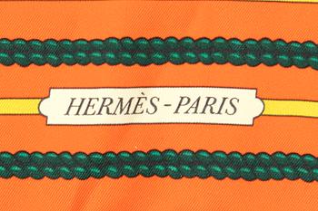 Hermès, scarf  "Chateau D'Arrière orange",