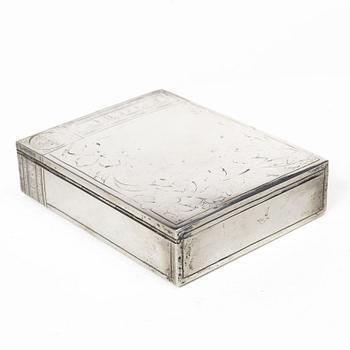A Russian silver box, Moscow, 1908–1926.
