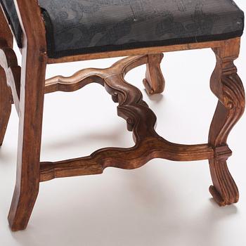 A pair of Dutch Baroque chairs, first part of the 18th century.