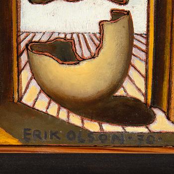 Erik Olson, olja på duk lagd på kartong, signerad och daterad -70.