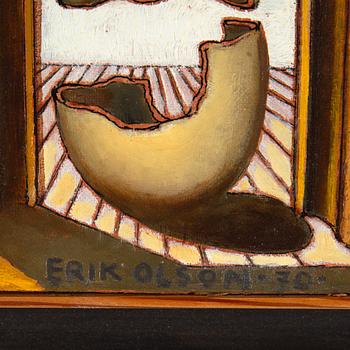 Erik Olson, oil on canvas laid on panel, signed and dated -70.