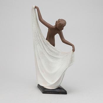 An earthenware sculpture, 'Adagio', by Josef Lorenzl, Goldscheider, West Germany,