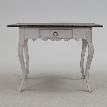 A Swedish rococo style 19th centuty painted table / desk.